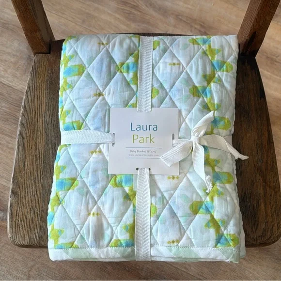 NWT Laura Park Cotton Baby Blanket - Picture 1 of 3